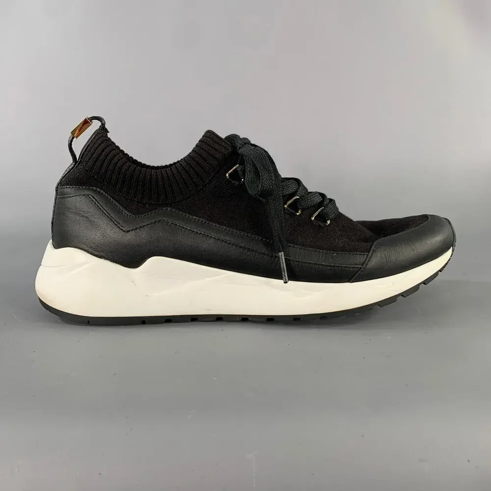 BUSCEMI Size 11 Black Knit Lace Up Lace Up Shoes